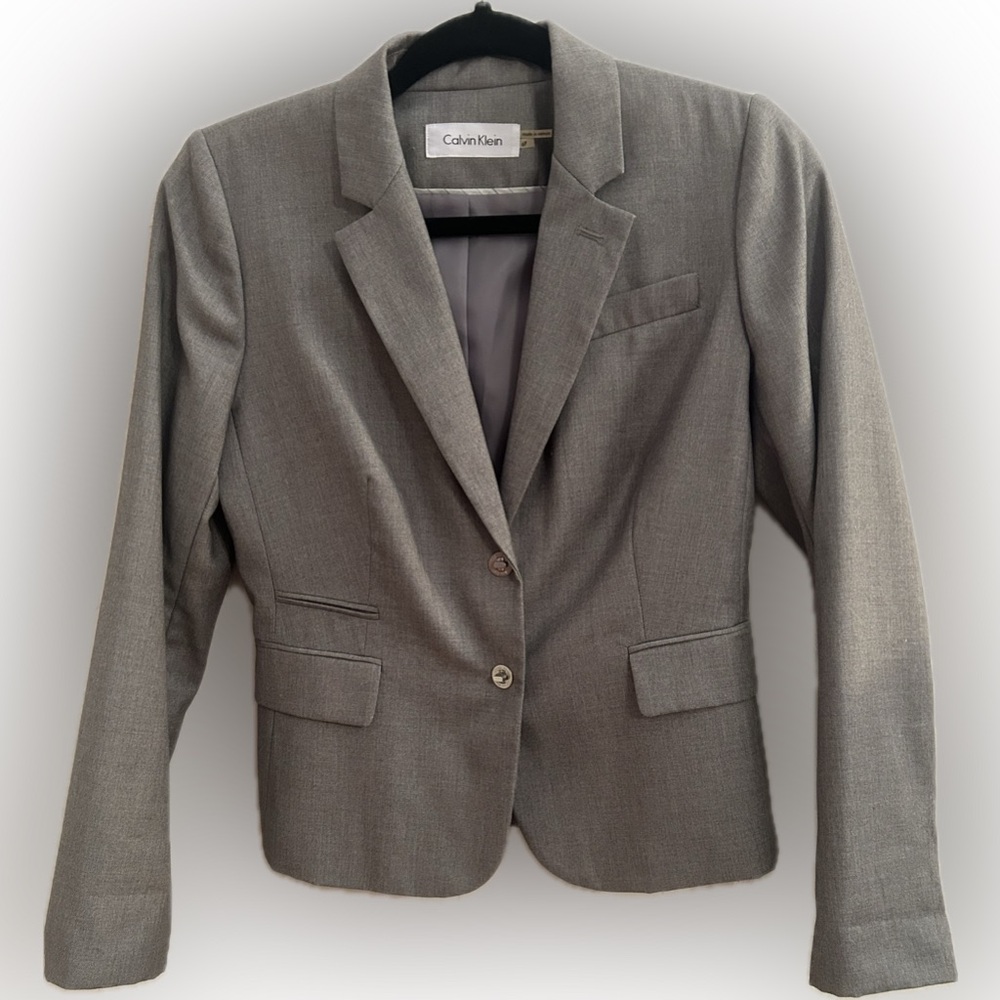 Calvin Klein Women's Classic Gray Suit Jacket & Pants